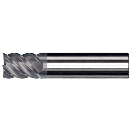 Mastercut Tool 7/32x11/16x1/4x2-1/2 5FL Square 45 Degree Helix HY5 W/Flat, PowerA 445-008W-1